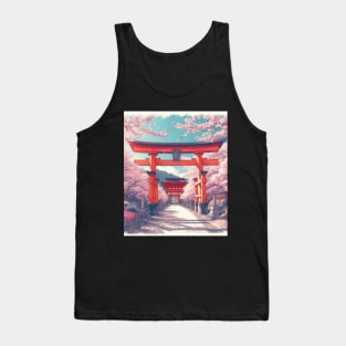 Torii Gate and Cherry Blossom Tank Top